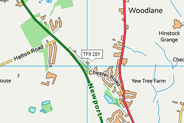 TF9 2SY map - OS VectorMap District (Ordnance Survey) TF9 2SY map - OS VectorMap District (Ordnance Survey)