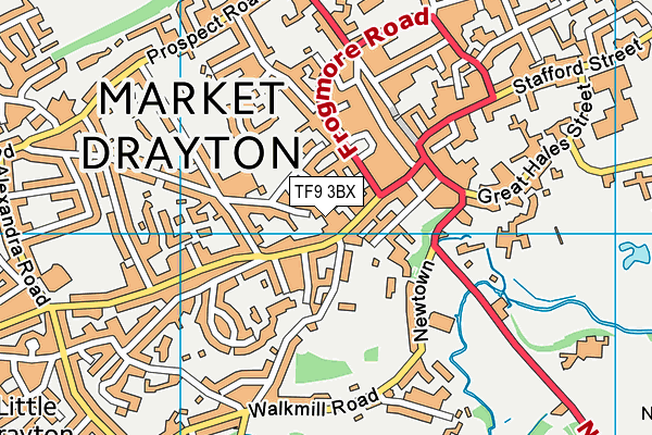 TF9 3BX map - OS VectorMap District (Ordnance Survey) TF9 3BX map - OS VectorMap District (Ordnance Survey)