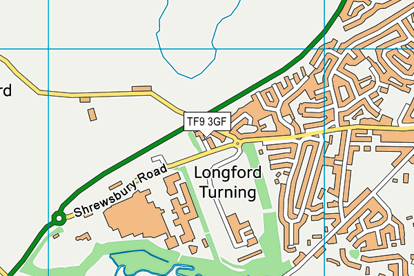TF9 3GF map - OS VectorMap District (Ordnance Survey) TF9 3GF map - OS VectorMap District (Ordnance Survey)