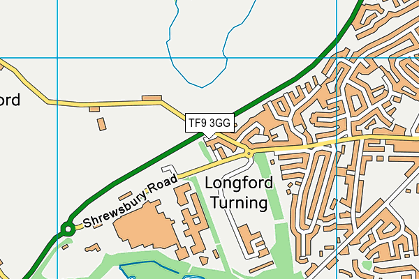 TF9 3GG map - OS VectorMap District (Ordnance Survey) TF9 3GG map - OS VectorMap District (Ordnance Survey)