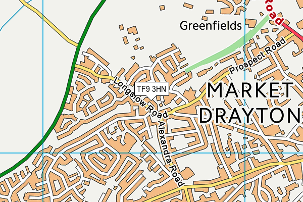 TF9 3HN map - OS VectorMap District (Ordnance Survey) TF9 3HN map - OS VectorMap District (Ordnance Survey)