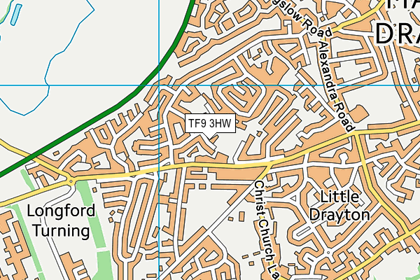 TF9 3HW map - OS VectorMap District (Ordnance Survey) TF9 3HW map - OS VectorMap District (Ordnance Survey)