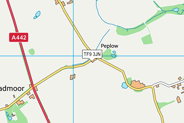 TF9 3JN map - OS VectorMap District (Ordnance Survey)