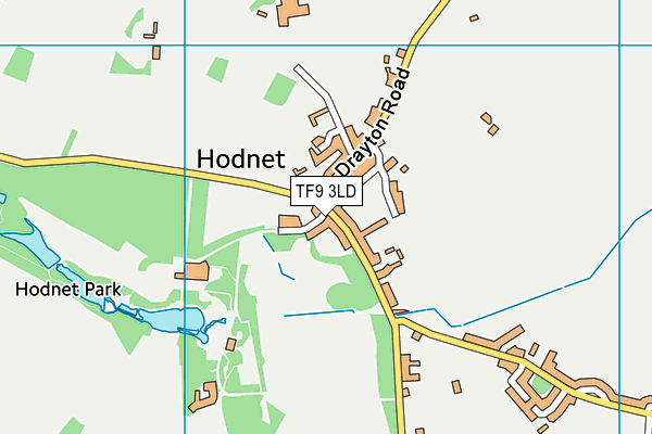 TF9 3LD map - OS VectorMap District (Ordnance Survey) TF9 3LD map - OS VectorMap District (Ordnance Survey)