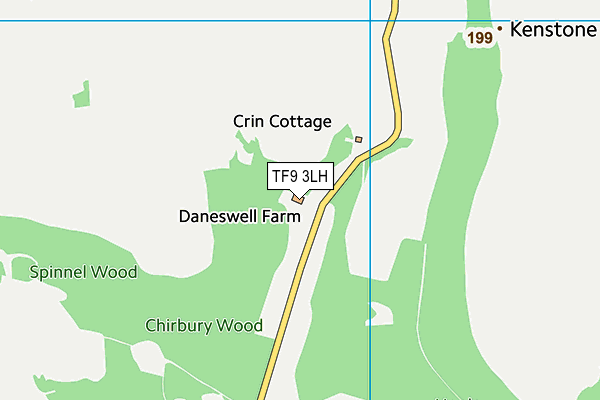 TF9 3LH map - OS VectorMap District (Ordnance Survey)