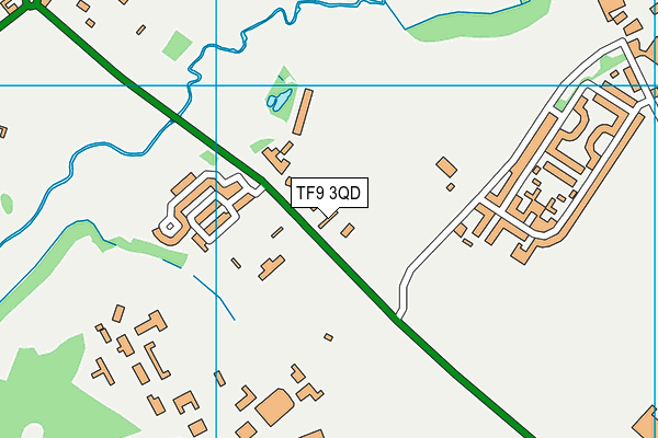 TF9 3QD map - OS VectorMap District (Ordnance Survey) TF9 3QD map - OS VectorMap District (Ordnance Survey)