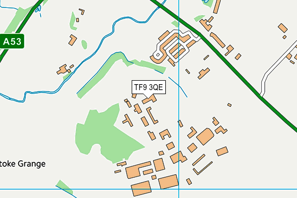 TF9 3QE map - OS VectorMap District (Ordnance Survey) TF9 3QE map - OS VectorMap District (Ordnance Survey)