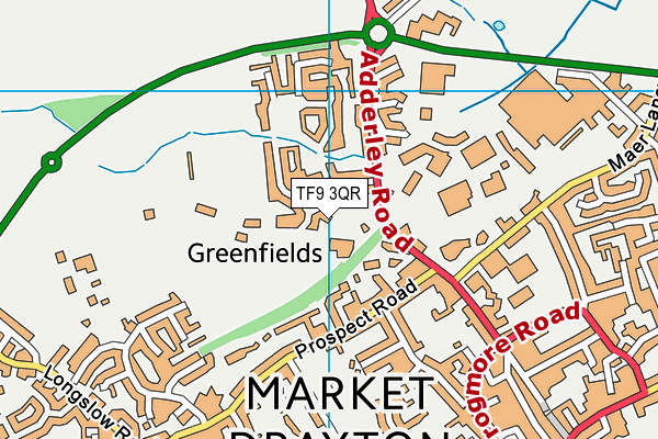 TF9 3QR map - OS VectorMap District (Ordnance Survey)