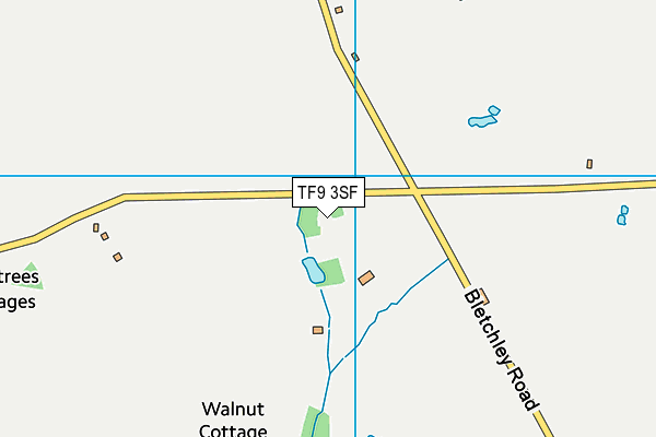 TF9 3SF map - OS VectorMap District (Ordnance Survey) TF9 3SF map - OS VectorMap District (Ordnance Survey)