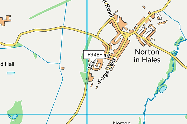 TF9 4BF map - OS VectorMap District (Ordnance Survey)
