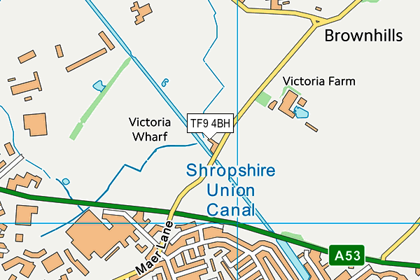 TF9 4BH map - OS VectorMap District (Ordnance Survey) TF9 4BH map - OS VectorMap District (Ordnance Survey)