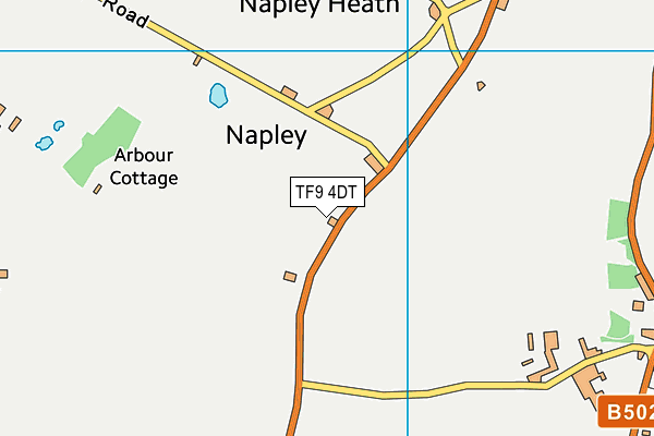 TF9 4DT map - OS VectorMap District (Ordnance Survey) TF9 4DT map - OS VectorMap District (Ordnance Survey)