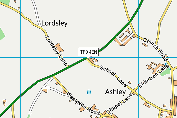 TF9 4EN map - OS VectorMap District (Ordnance Survey) TF9 4EN map - OS VectorMap District (Ordnance Survey)