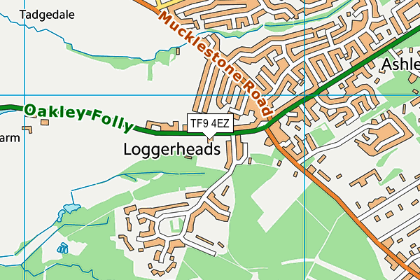 TF9 4EZ map - OS VectorMap District (Ordnance Survey) TF9 4EZ map - OS VectorMap District (Ordnance Survey)