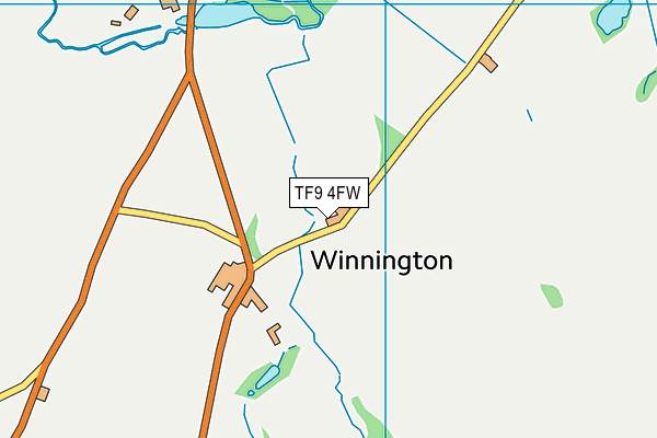 TF9 4FW map - OS VectorMap District (Ordnance Survey) TF9 4FW map - OS VectorMap District (Ordnance Survey)