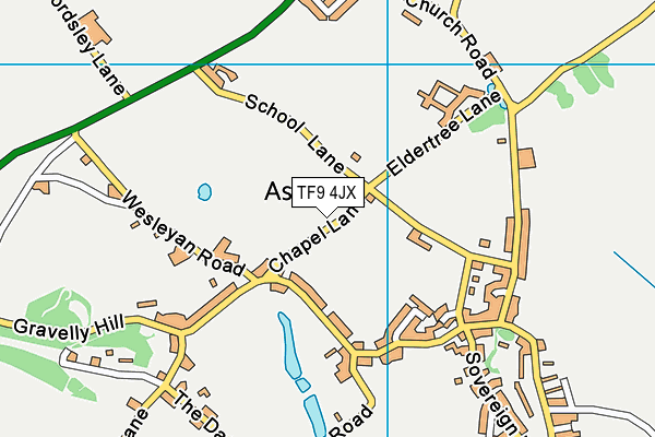 TF9 4JX map - OS VectorMap District (Ordnance Survey) TF9 4JX map - OS VectorMap District (Ordnance Survey)