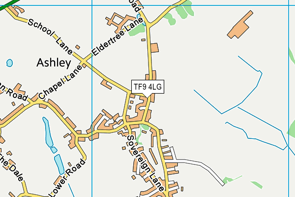 TF9 4LG map - OS VectorMap District (Ordnance Survey) TF9 4LG map - OS VectorMap District (Ordnance Survey)