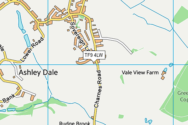 TF9 4LW map - OS VectorMap District (Ordnance Survey) TF9 4LW map - OS VectorMap District (Ordnance Survey)