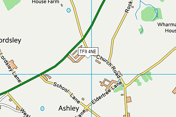 TF9 4NE map - OS VectorMap District (Ordnance Survey)