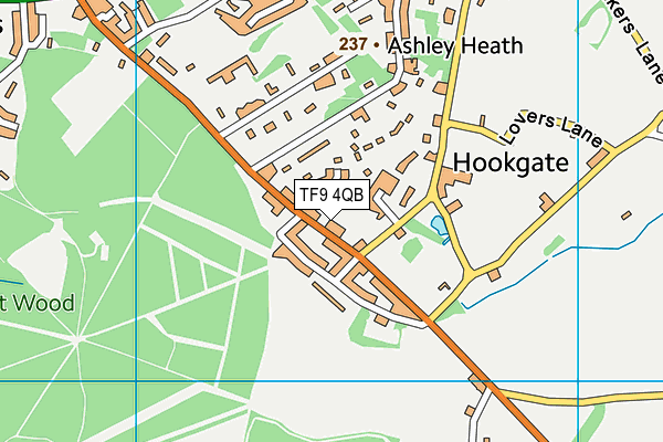 TF9 4QB map - OS VectorMap District (Ordnance Survey) TF9 4QB map - OS VectorMap District (Ordnance Survey)
