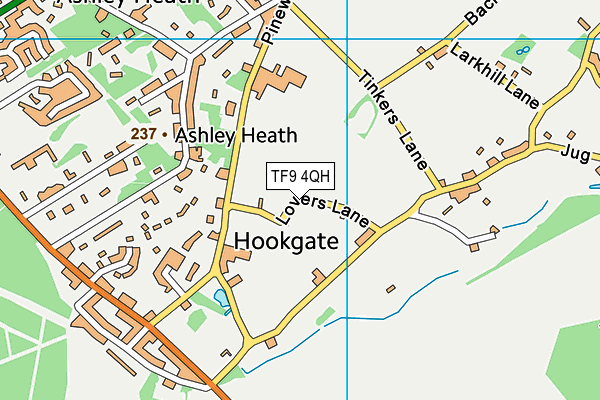 TF9 4QH map - OS VectorMap District (Ordnance Survey) TF9 4QH map - OS VectorMap District (Ordnance Survey)