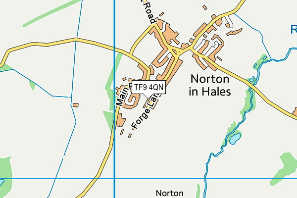 TF9 4QN map - OS VectorMap District (Ordnance Survey)