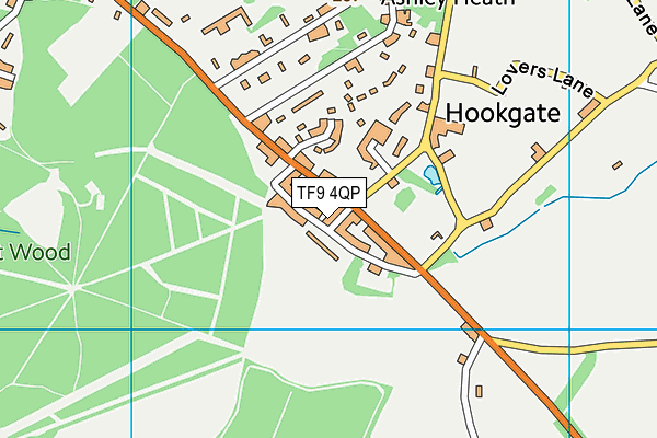 TF9 4QP map - OS VectorMap District (Ordnance Survey) TF9 4QP map - OS VectorMap District (Ordnance Survey)