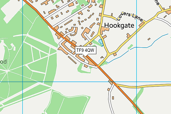TF9 4QW map - OS VectorMap District (Ordnance Survey) TF9 4QW map - OS VectorMap District (Ordnance Survey)