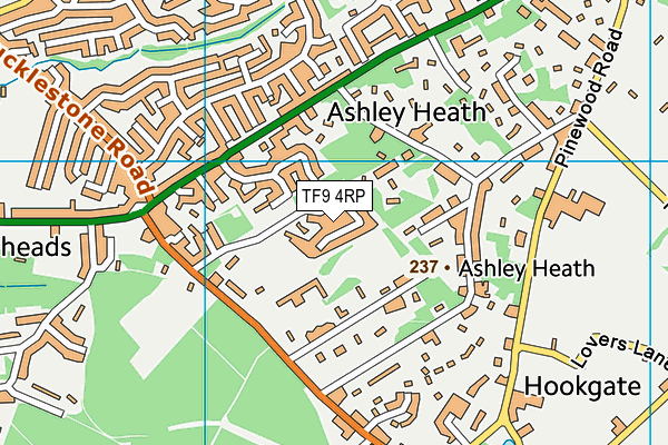 TF9 4RP map - OS VectorMap District (Ordnance Survey) TF9 4RP map - OS VectorMap District (Ordnance Survey)