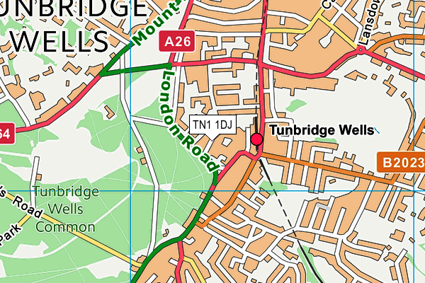 TN1 1DJ map - OS VectorMap District (Ordnance Survey) TN1 1DJ map - OS VectorMap District (Ordnance Survey)