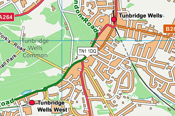 TN1 1DQ map - OS VectorMap District (Ordnance Survey)