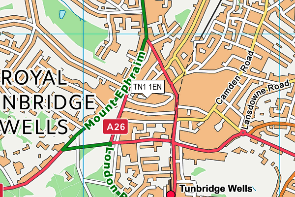 TN1 1EN map - OS VectorMap District (Ordnance Survey) TN1 1EN map - OS VectorMap District (Ordnance Survey)