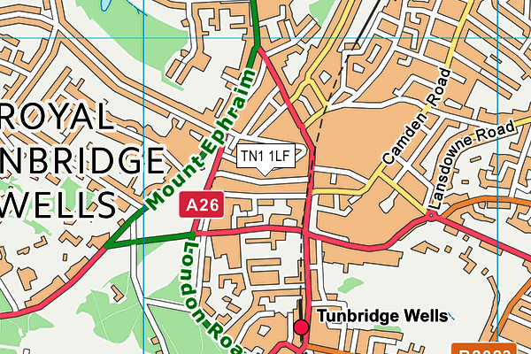 TN1 1LF map - OS VectorMap District (Ordnance Survey)