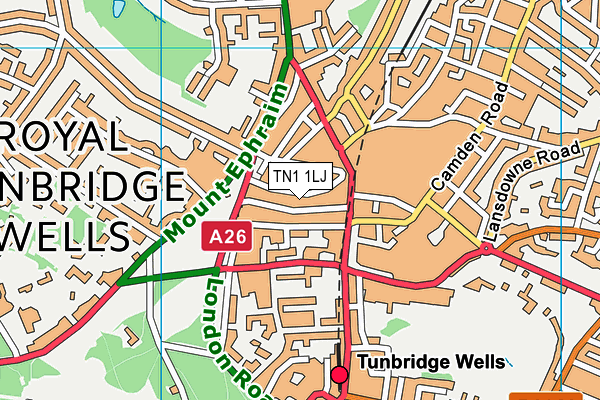 TN1 1LJ map - OS VectorMap District (Ordnance Survey) TN1 1LJ map - OS VectorMap District (Ordnance Survey)