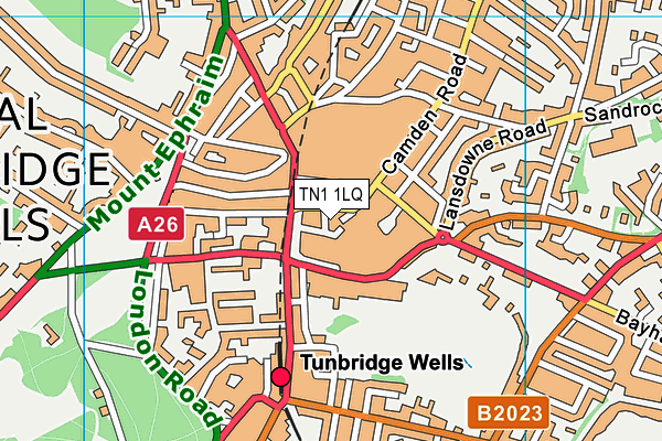 TN1 1LQ map - OS VectorMap District (Ordnance Survey) TN1 1LQ map - OS VectorMap District (Ordnance Survey)