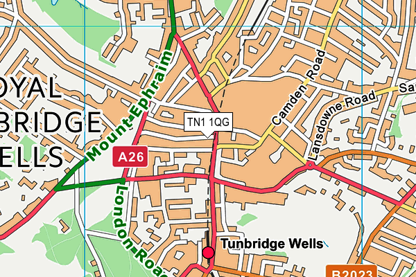TN1 1QG map - OS VectorMap District (Ordnance Survey) TN1 1QG map - OS VectorMap District (Ordnance Survey)