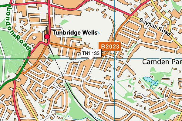 TN1 1SS map - OS VectorMap District (Ordnance Survey) TN1 1SS map - OS VectorMap District (Ordnance Survey)