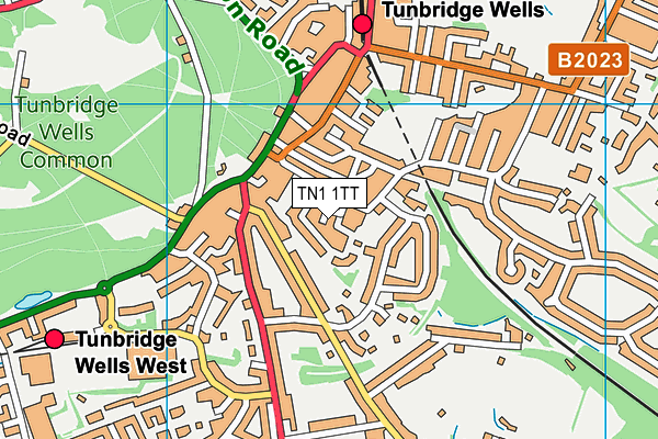 TN1 1TT map - OS VectorMap District (Ordnance Survey) TN1 1TT map - OS VectorMap District (Ordnance Survey)