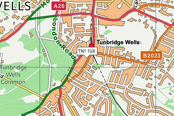 TN1 1UX map - OS VectorMap District (Ordnance Survey) TN1 1UX map - OS VectorMap District (Ordnance Survey)