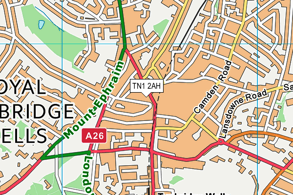 TN1 2AH map - OS VectorMap District (Ordnance Survey) TN1 2AH map - OS VectorMap District (Ordnance Survey)