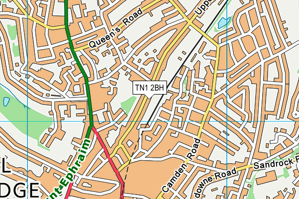 TN1 2BH map - OS VectorMap District (Ordnance Survey) TN1 2BH map - OS VectorMap District (Ordnance Survey)