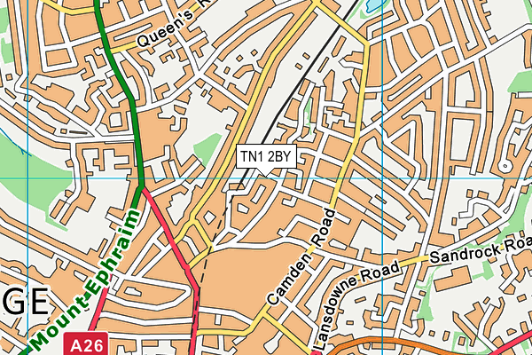 TN1 2BY map - OS VectorMap District (Ordnance Survey) TN1 2BY map - OS VectorMap District (Ordnance Survey)