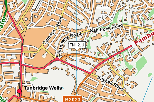 TN1 2JU map - OS VectorMap District (Ordnance Survey) TN1 2JU map - OS VectorMap District (Ordnance Survey)