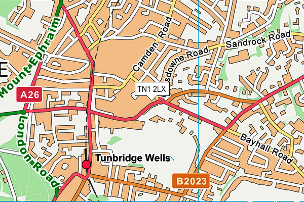 TN1 2LX map - OS VectorMap District (Ordnance Survey) TN1 2LX map - OS VectorMap District (Ordnance Survey)