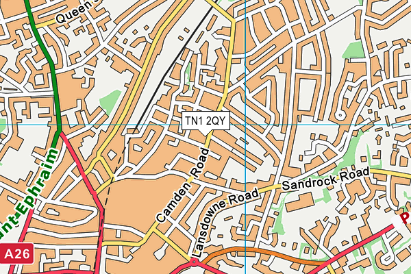 TN1 2QY map - OS VectorMap District (Ordnance Survey) TN1 2QY map - OS VectorMap District (Ordnance Survey)
