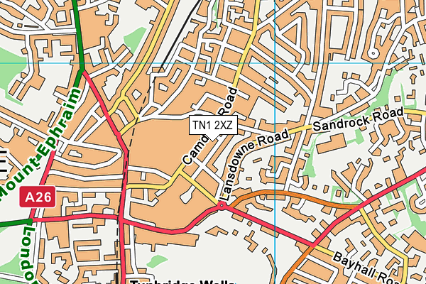 TN1 2XZ map - OS VectorMap District (Ordnance Survey) TN1 2XZ map - OS VectorMap District (Ordnance Survey)