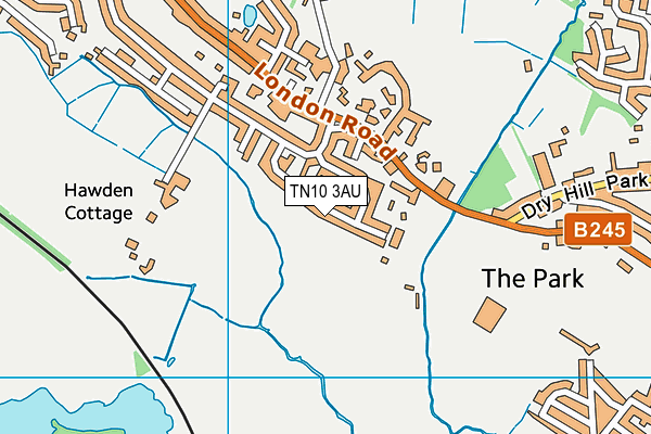 TN10 3AU map - OS VectorMap District (Ordnance Survey)