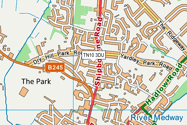TN10 3DU map - OS VectorMap District (Ordnance Survey)