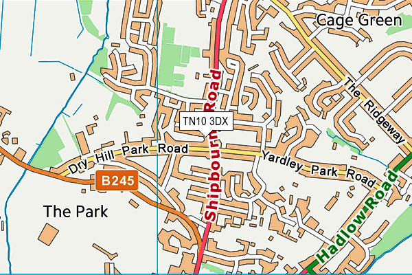 TN10 3DX map - OS VectorMap District (Ordnance Survey) TN10 3DX map - OS VectorMap District (Ordnance Survey)