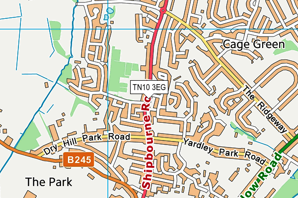 TN10 3EG map - OS VectorMap District (Ordnance Survey) TN10 3EG map - OS VectorMap District (Ordnance Survey)